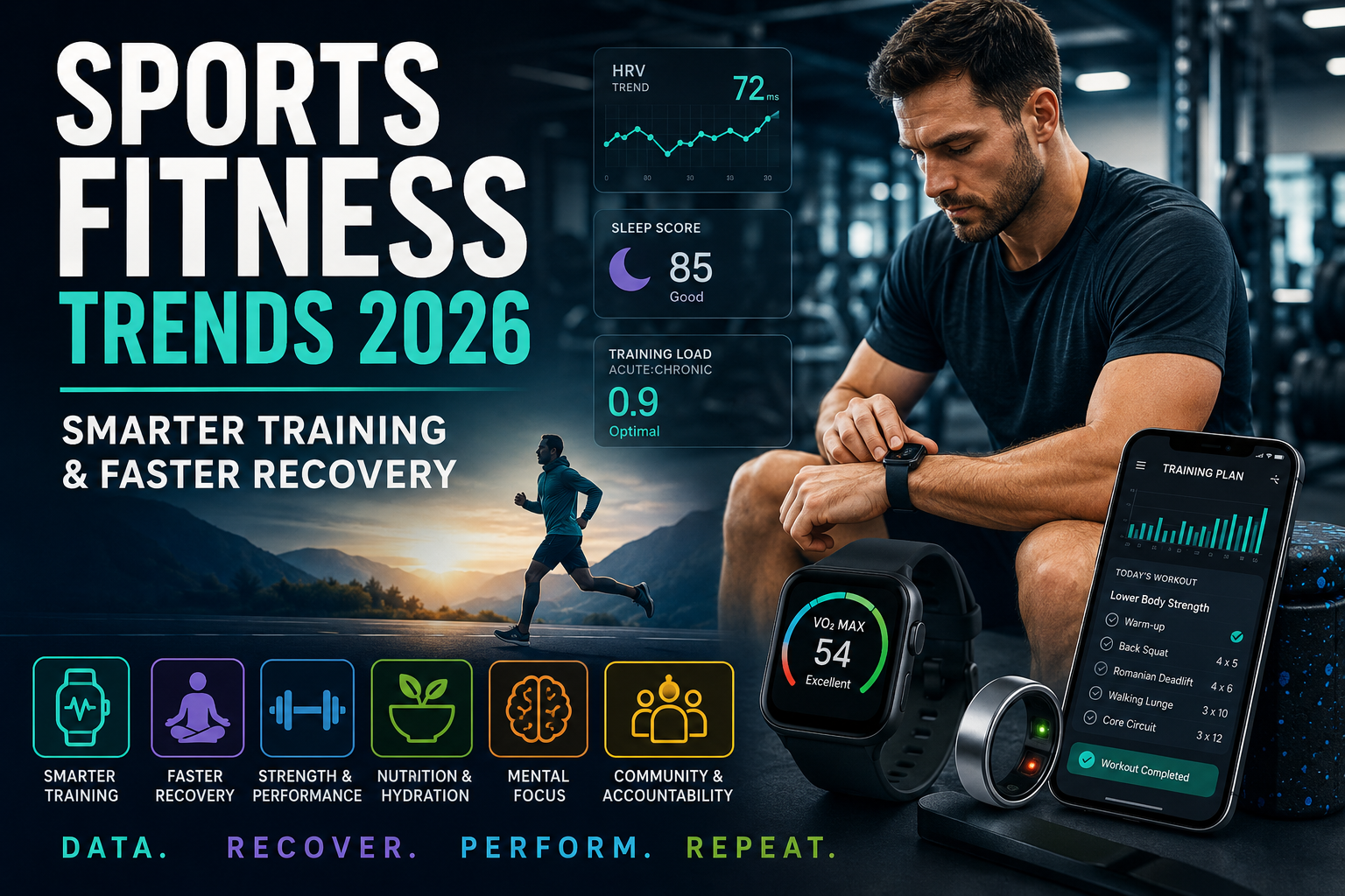Sports fitness trends 2026 showing smarter training and faster recovery
