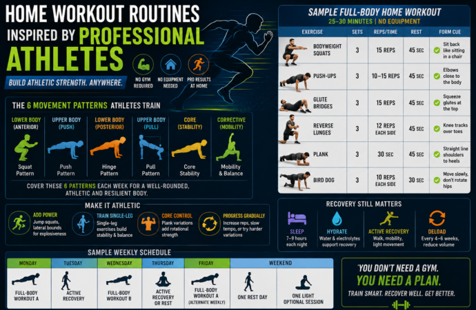 Home Workout Routines Inspired by Professional Athletes