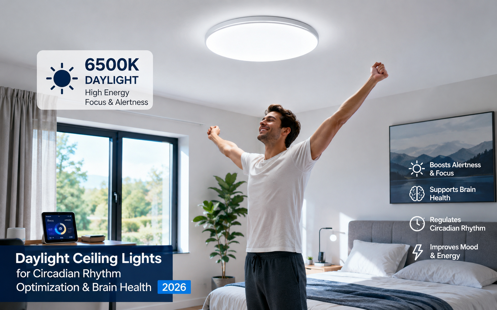 Best Daylight Ceiling Lights for Better Brain Function in 2026 